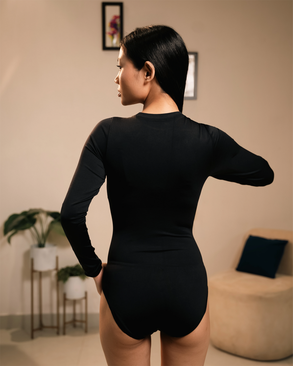 Seamless lace cami bodysuit
