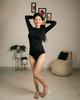 Seamless Long Sleeve Bodysuit with Tummy Control