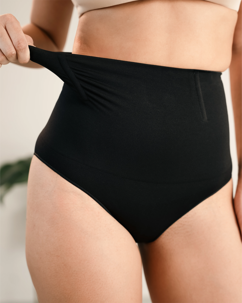 Black high waist tummy control shaper shorts for women – seamless slimming fit