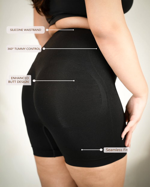 Hip Dip Shapewear Shorts with Tummy Control Lift