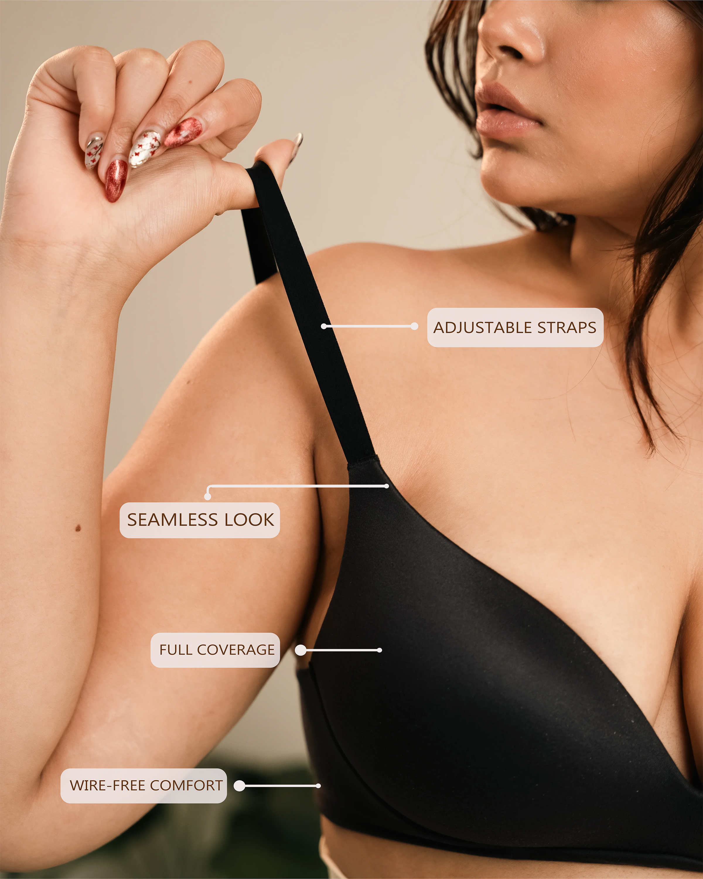 Seamless Push-Up Bra with Padded Lift