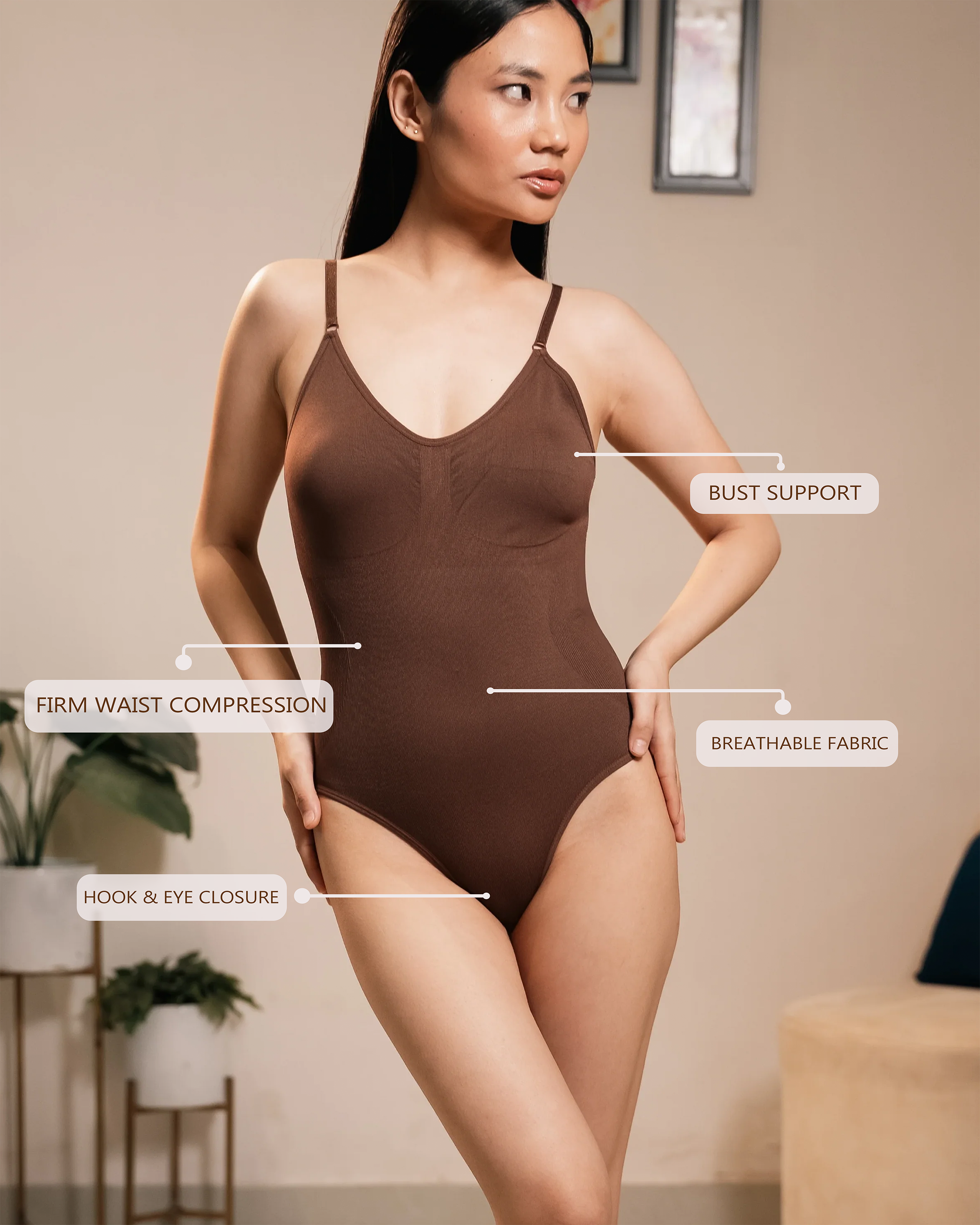 Seamless Tummy Control Shapewear Bodysuit Women