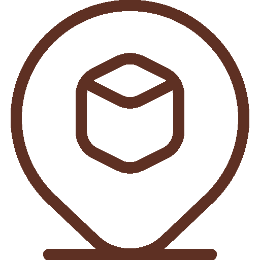 location icon indicating store address and delivery location for Figurr shapewear