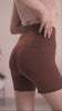 brown hip dip shapewear shorts for women with seamless tummy control and curve enhancing fit under dresses